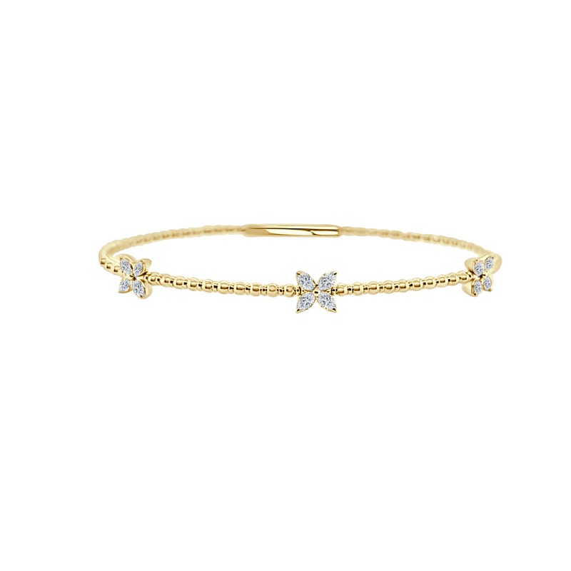 Flexible Diamond Bangle Bracelet